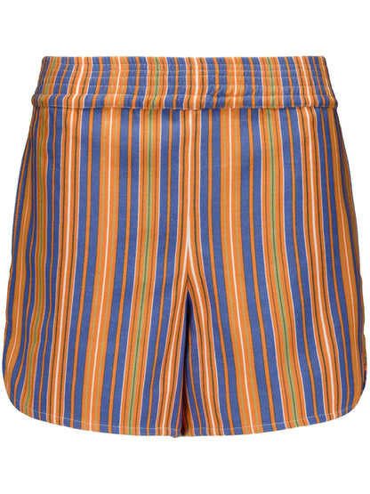 Striped Cotton Mini Shorts