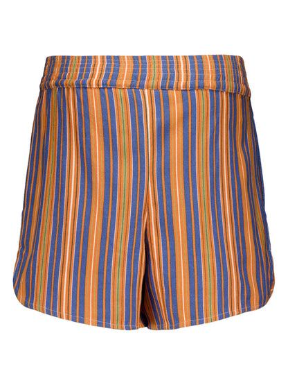Striped Cotton Mini Shorts
