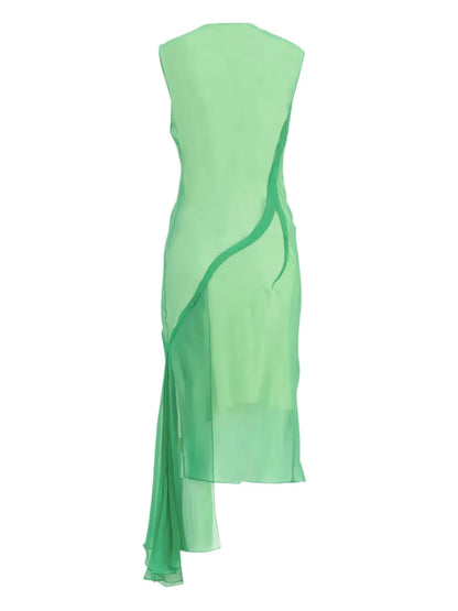 Ruffled Silk Dress
