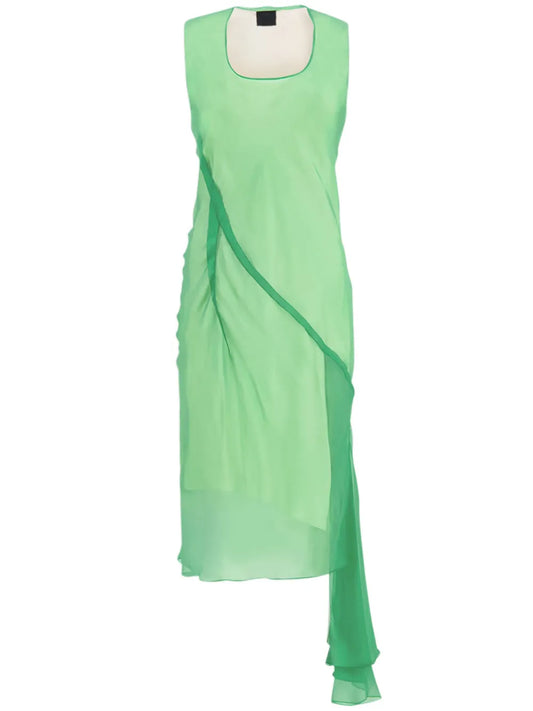 Ruffled Silk Dress
