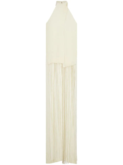 Cyrene Open-Back Halterneck Maxi Dress