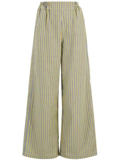 Striped High-Waisted Trousers