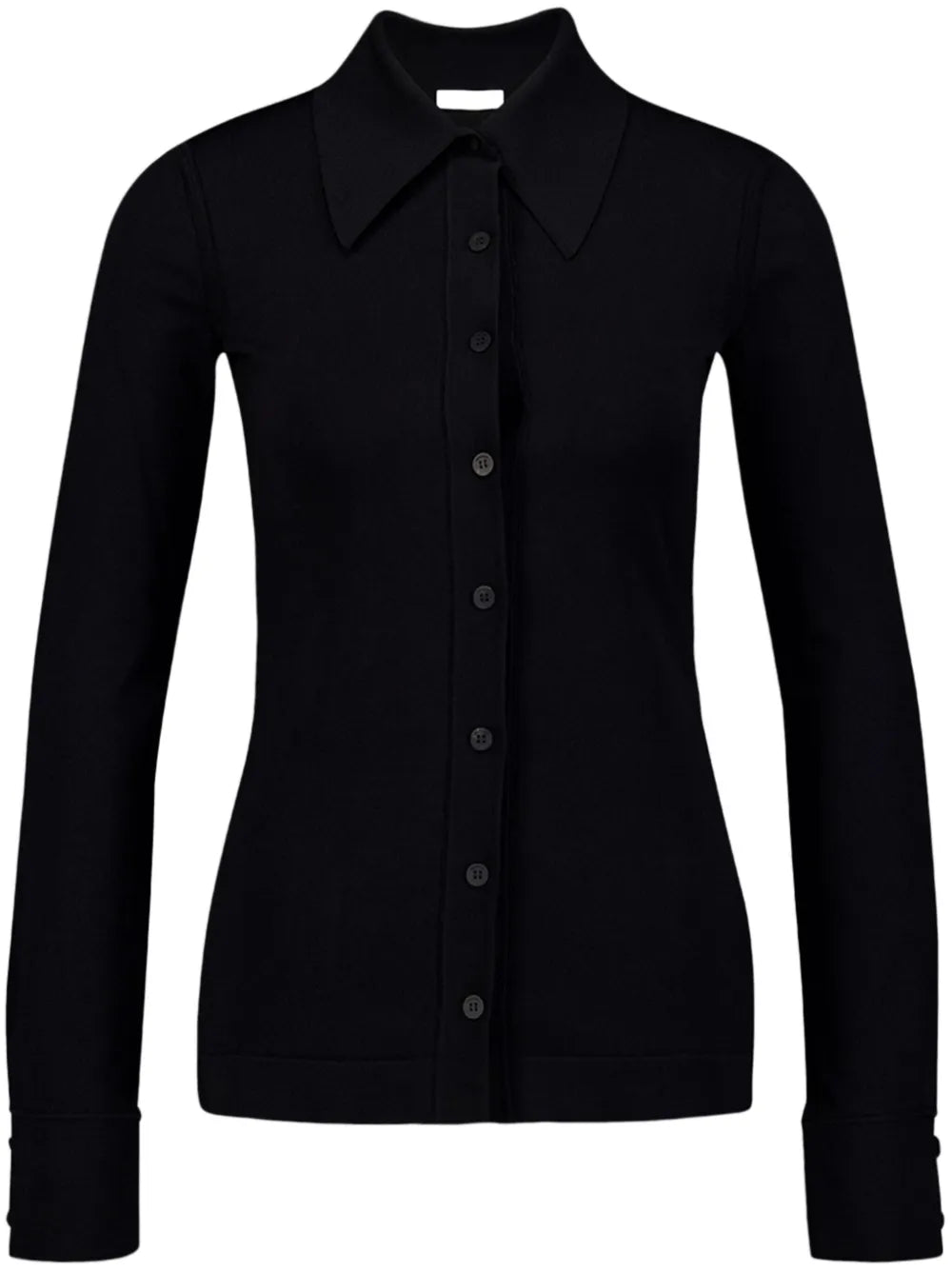 Pointed-Collar Cardigan