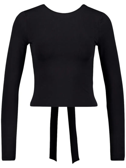 Knot-Detail Long-Sleeved Top