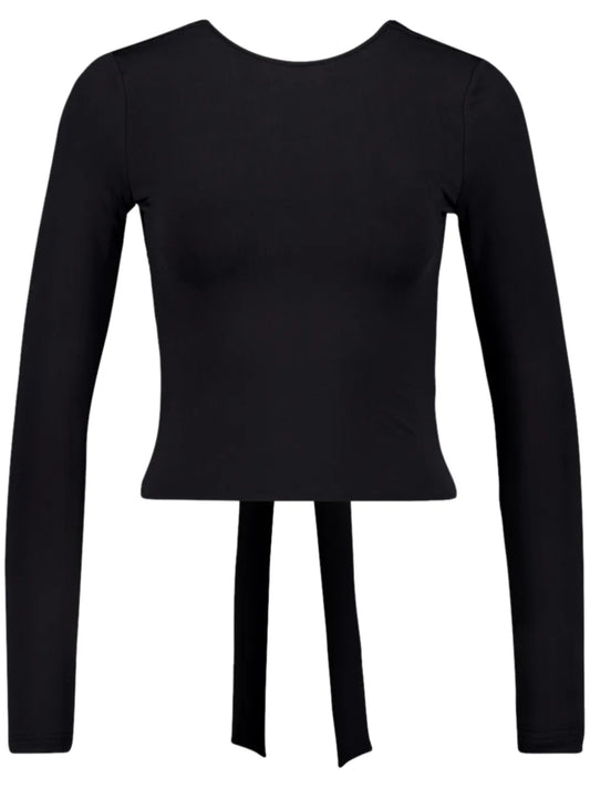 Knot-Detail Long-Sleeved Top
