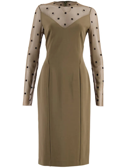 Logo-Jacquard Midi Dress