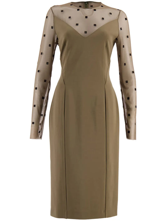 Logo-Jacquard Midi Dress