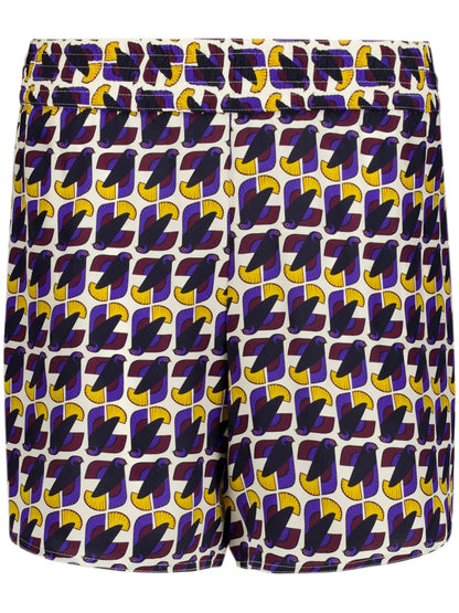 Printed Silk Shorts