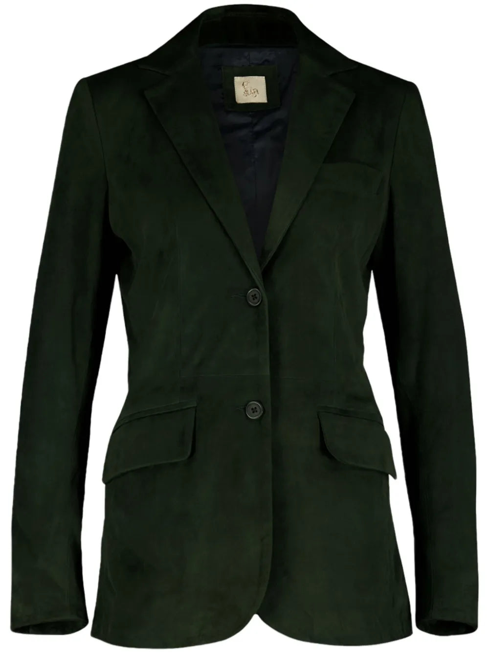 Embroidered Suede Blazer