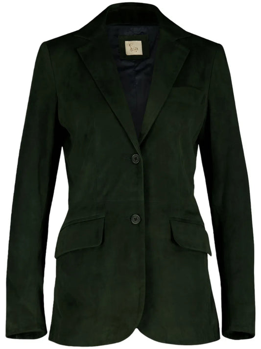 Embroidered Suede Blazer