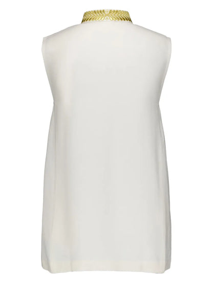 Embroidered Sleeveless Top