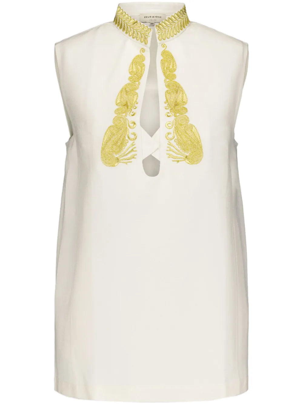 Embroidered Sleeveless Top