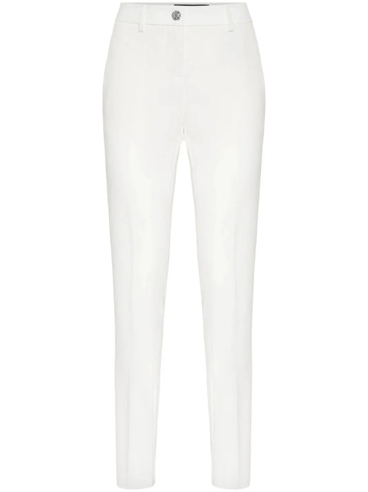 Mid-Rise Slim-Fit Trousers