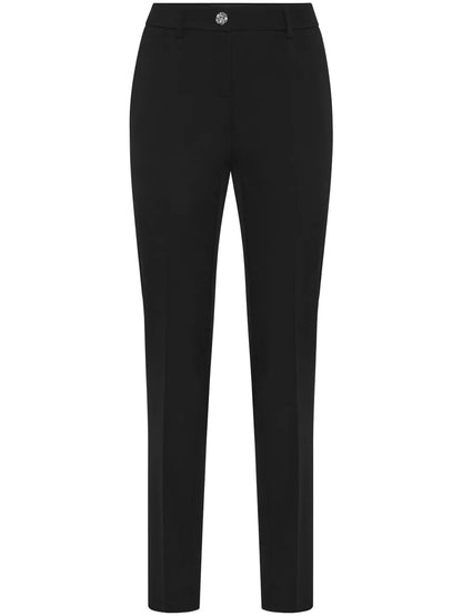 Skull-Detail Slim-Fit Trousers