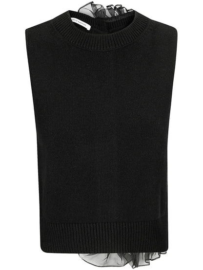 Ruffle-Detailing Vest