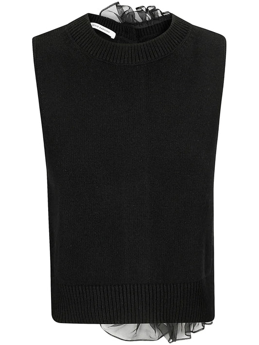 Ruffle-Detailing Vest