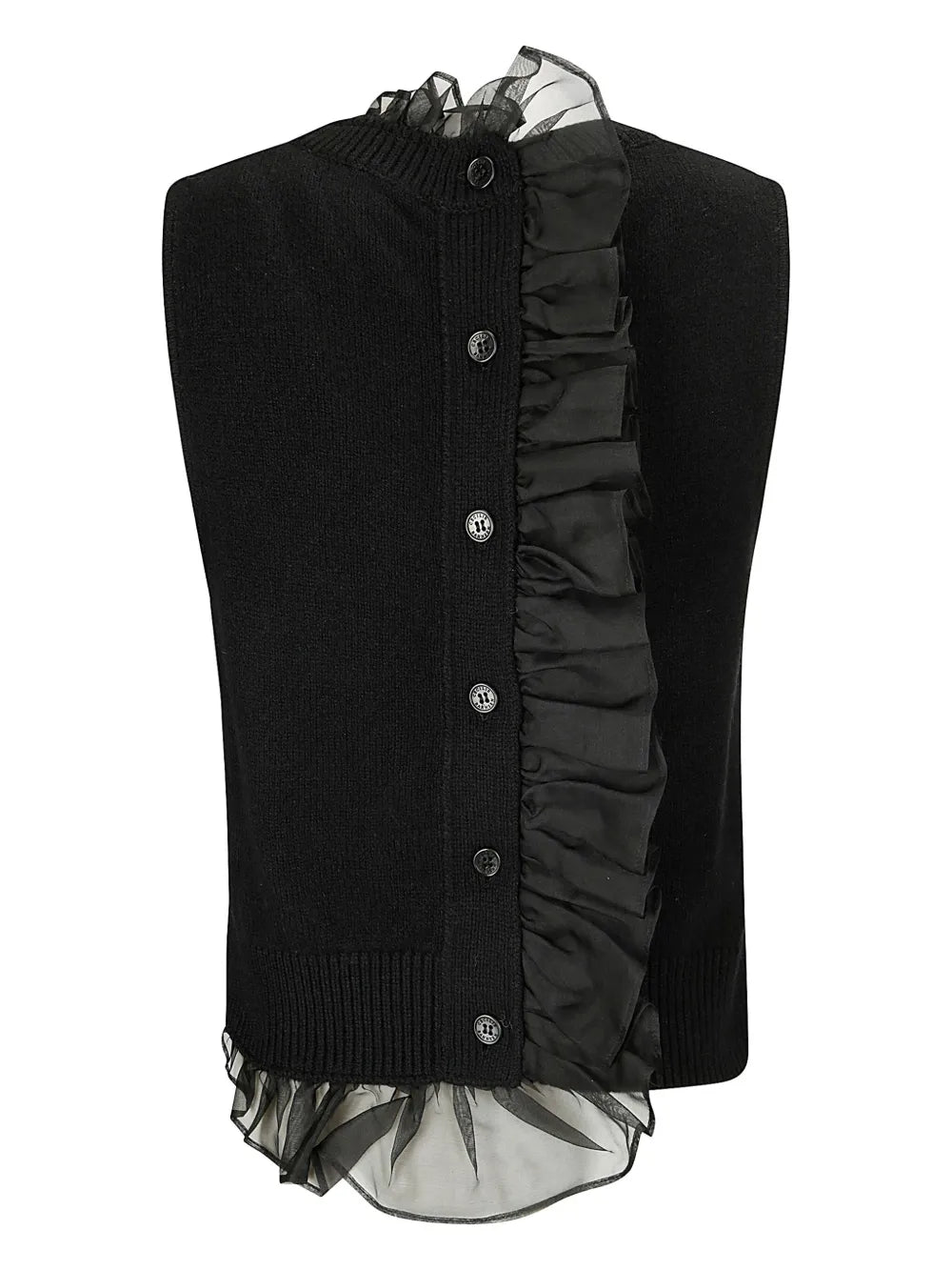Ruffle-Detailing Vest