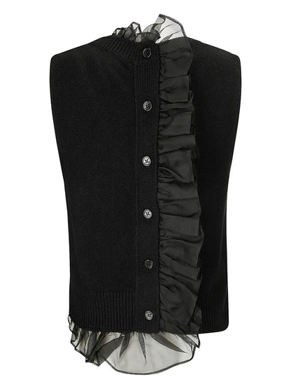 Ruffle-Detailing Vest