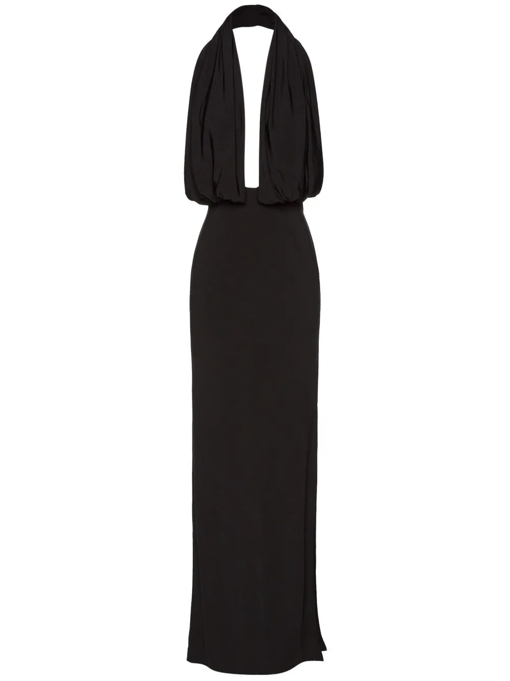 Draped-Detail Maxi Dress