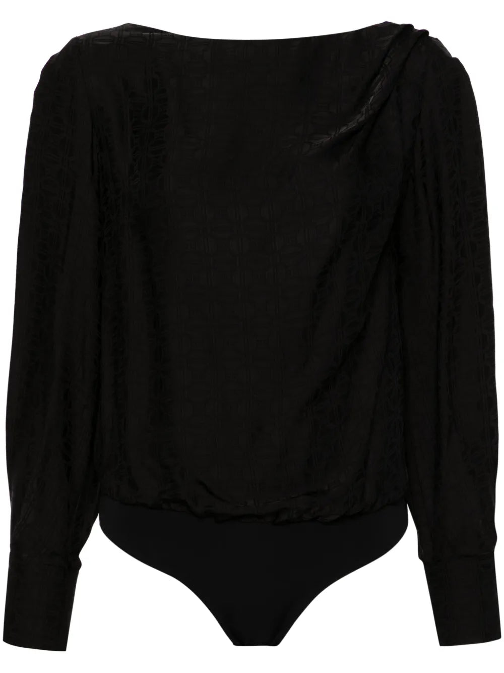 Necklace-Detail Jacquard Bodysuit