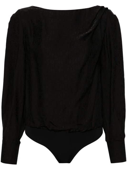 Necklace-Detail Jacquard Bodysuit
