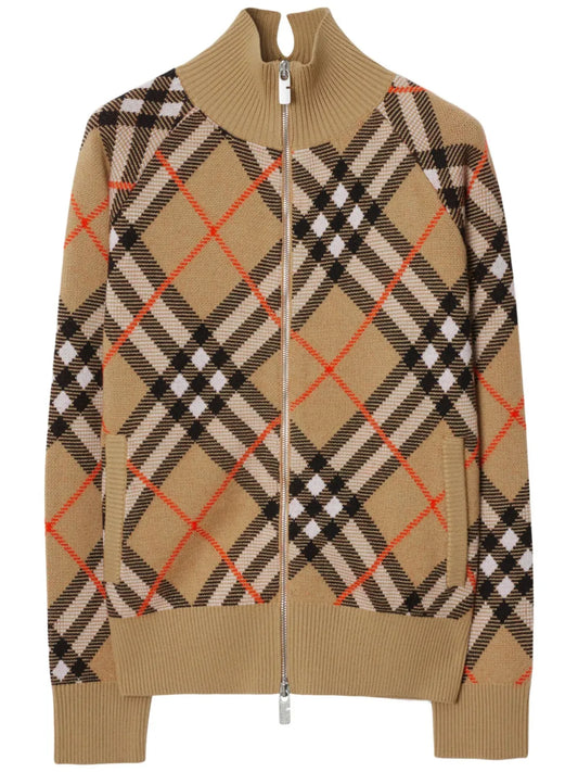 Check-Pattern Cardigan