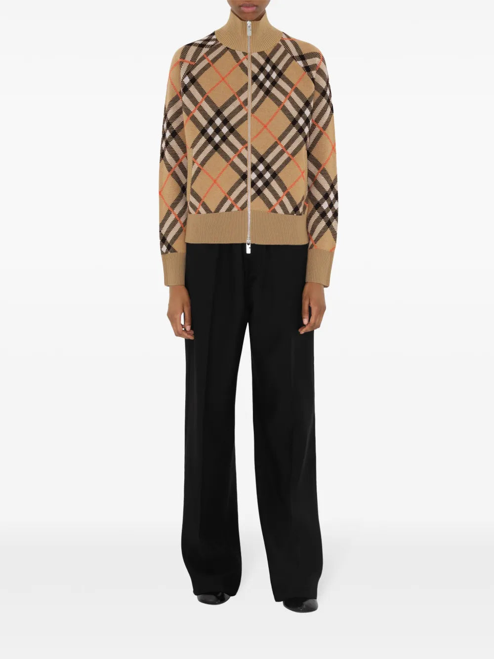 Check-Pattern Cardigan