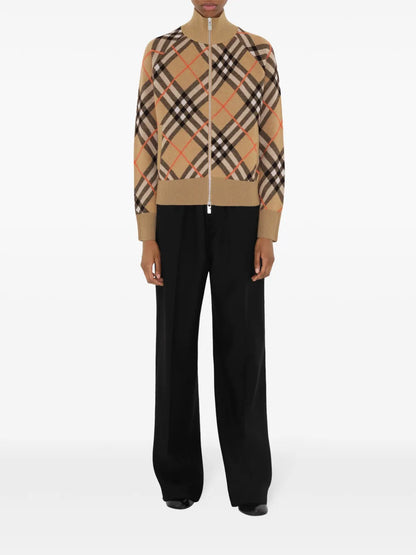 Check-Pattern Cardigan