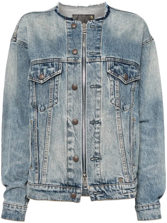 Collarless Trucker Jacket