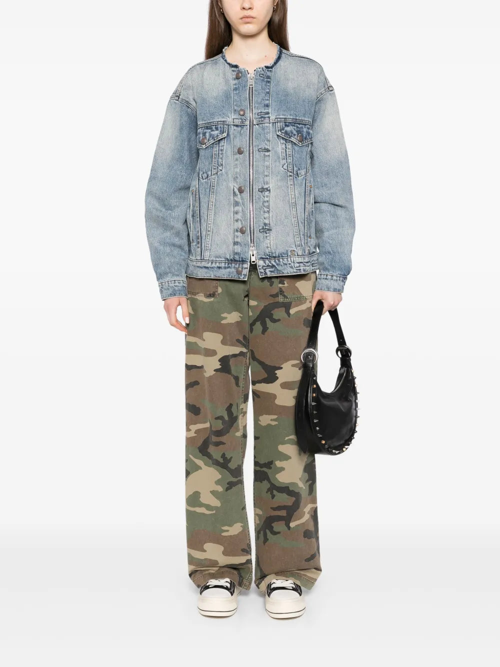 Collarless Trucker Jacket