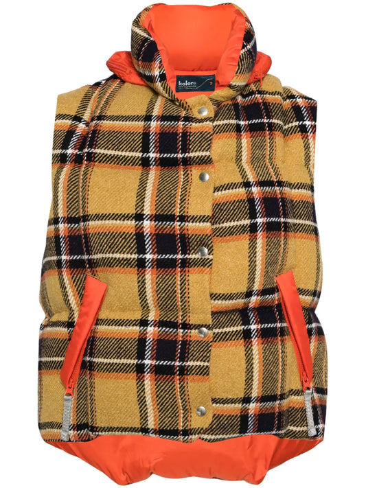 Checked Puffer Gilet