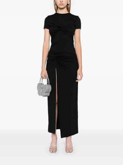 Twist-Detailed Maxi Skirt