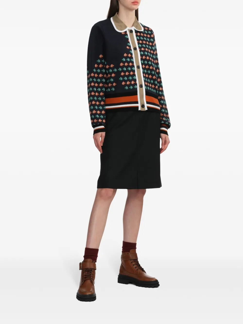 Stud-Embellished Skirt