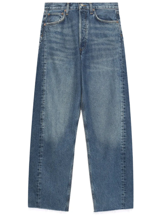 Mid-Rise Cotton-Blend Jeans
