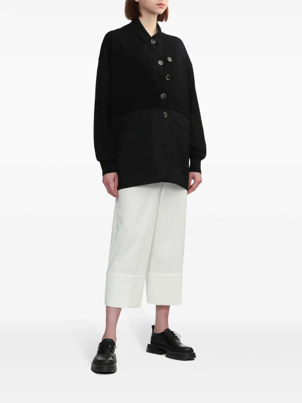 Straight-Leg Cropped Trousers
