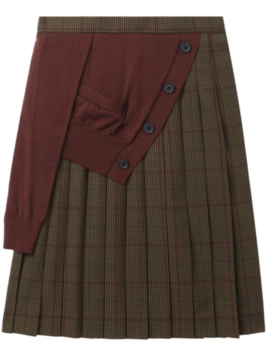 Asymmetric Layered Midi Skirt