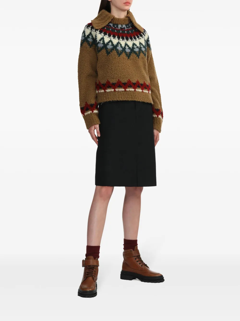 Patterned Intarsia-Knit Jumper