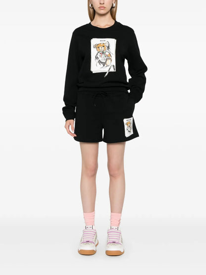 Teddy Bear-Print Shorts