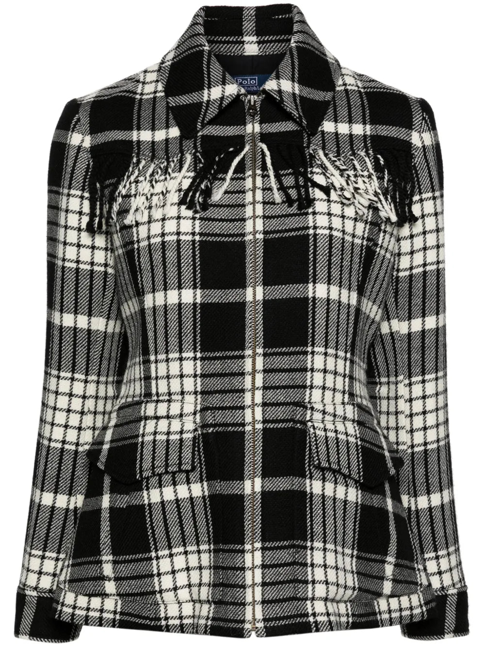 Fringe-Trim Wool Jacket