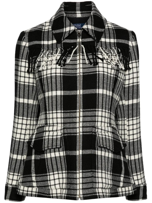 Fringe-Trim Wool Jacket