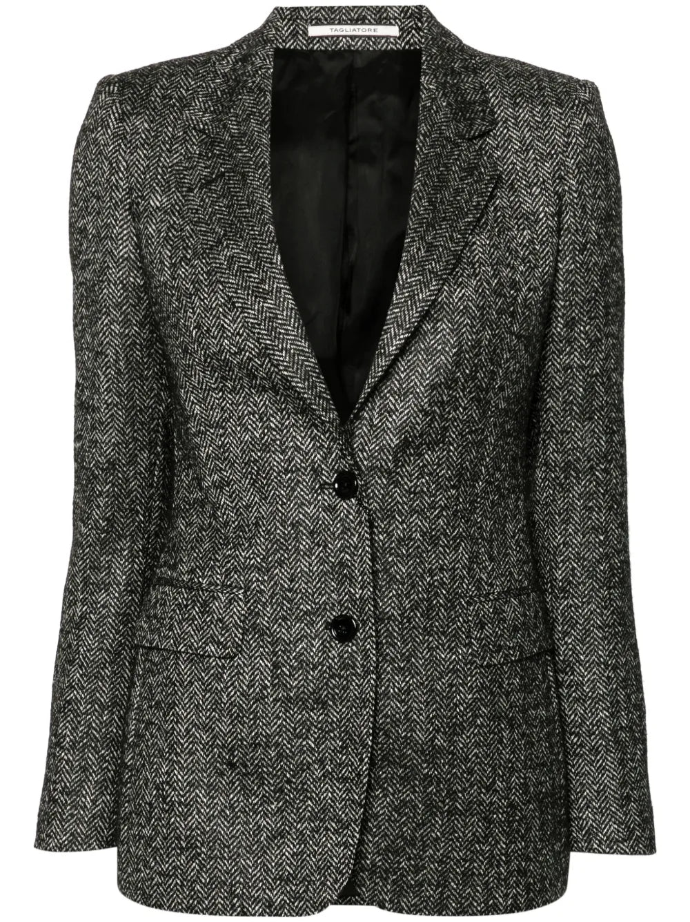 Herringbone-Pattern Blazer