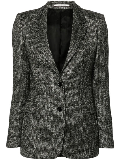 Herringbone-Pattern Blazer