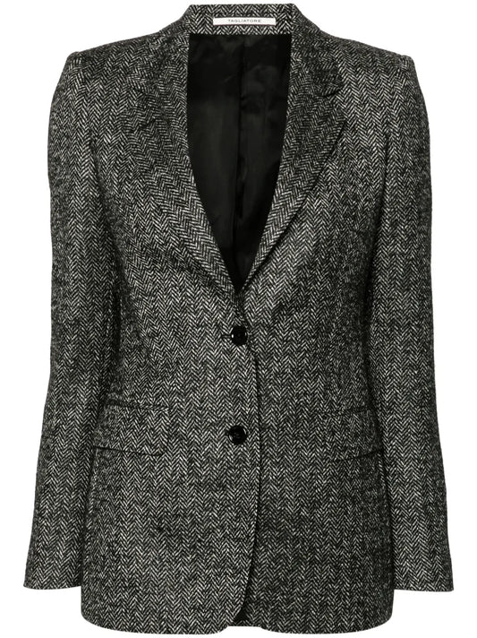 Herringbone-Pattern Blazer