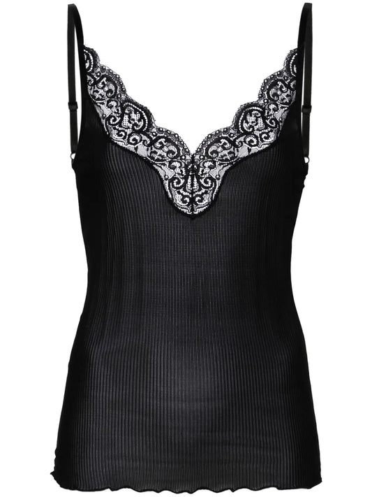 Laced Silk Tank Top