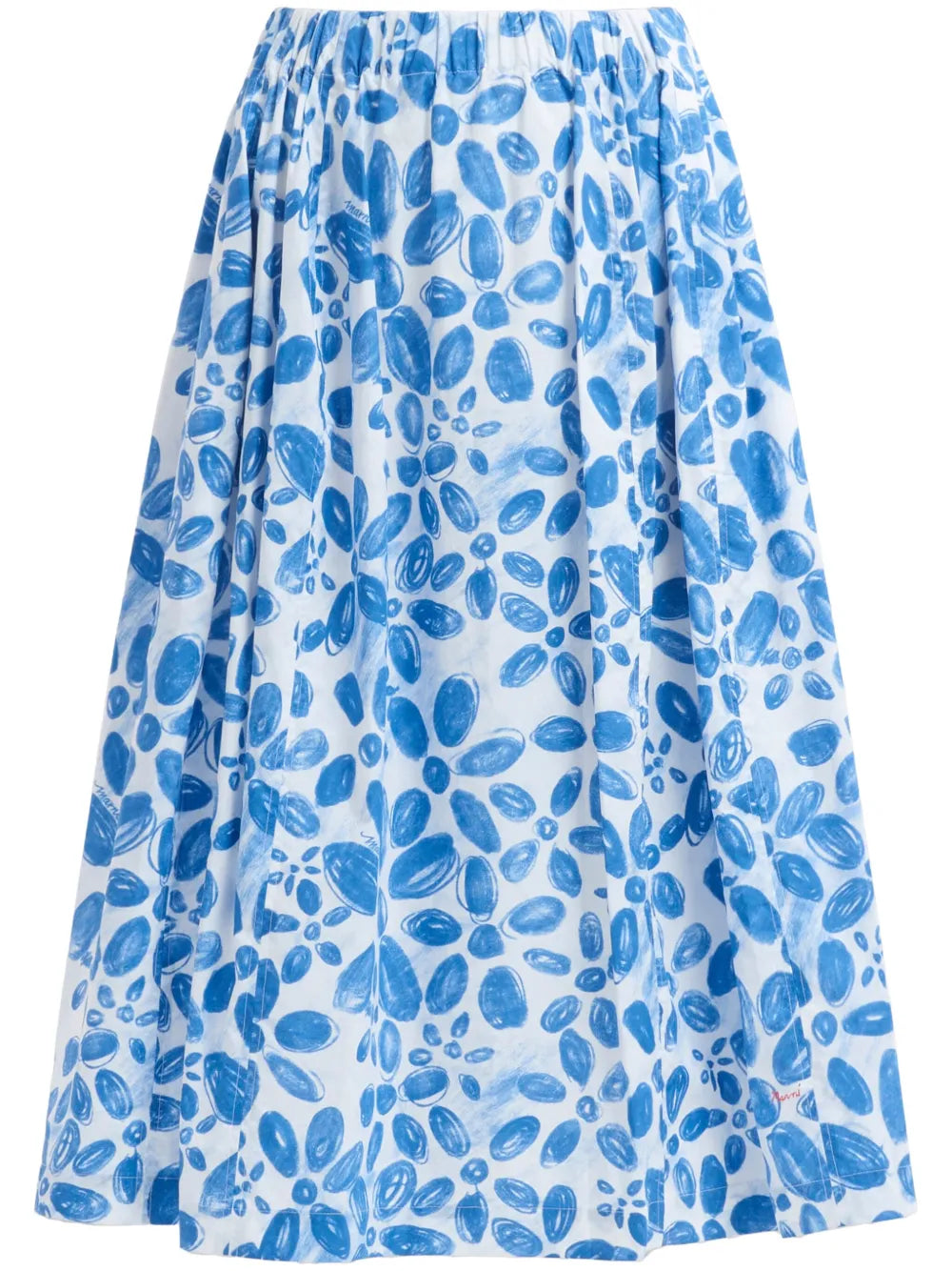 Floral-Print Poplin Skirt