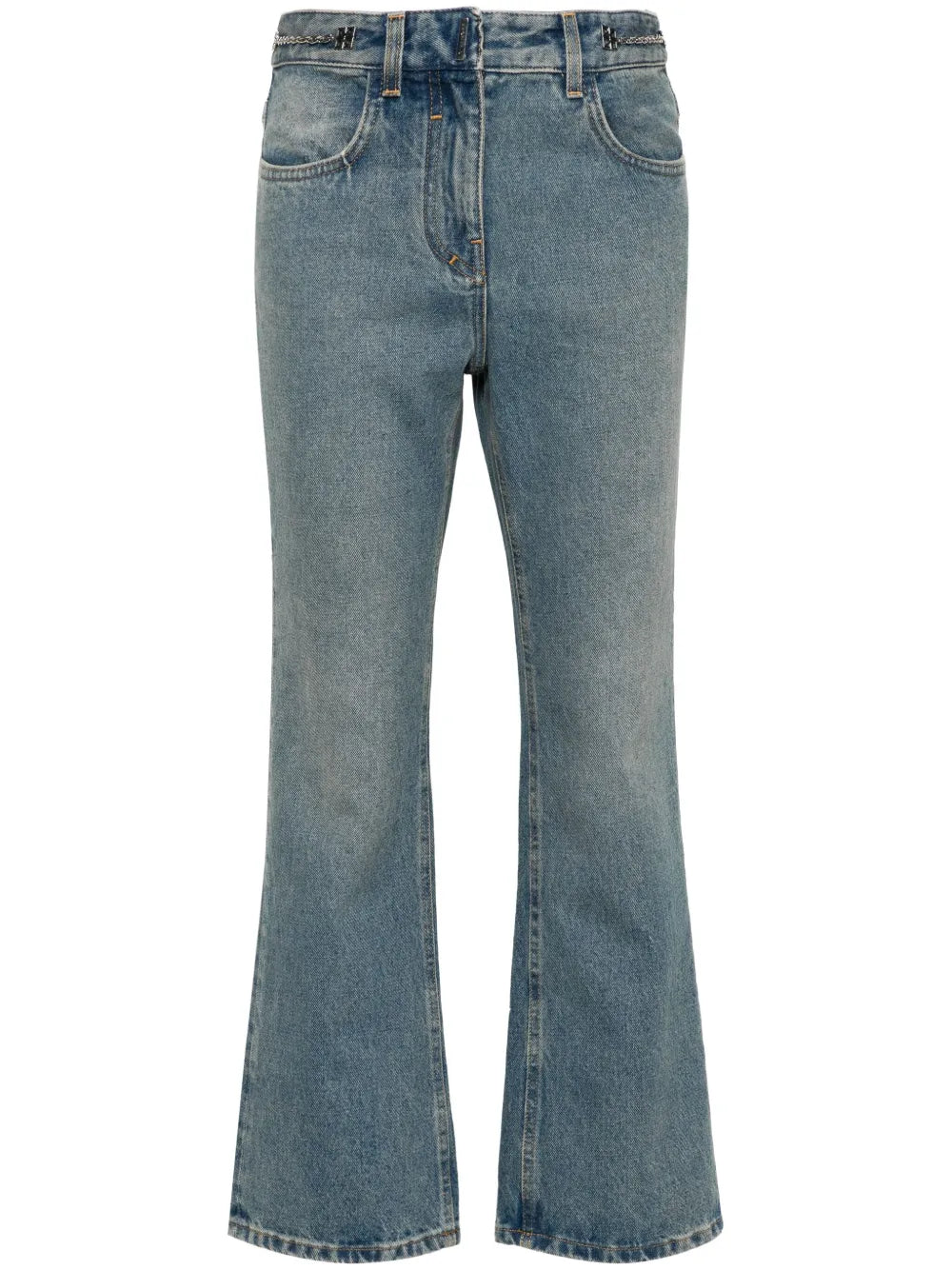 Bootcut Chain-Detail Jeans