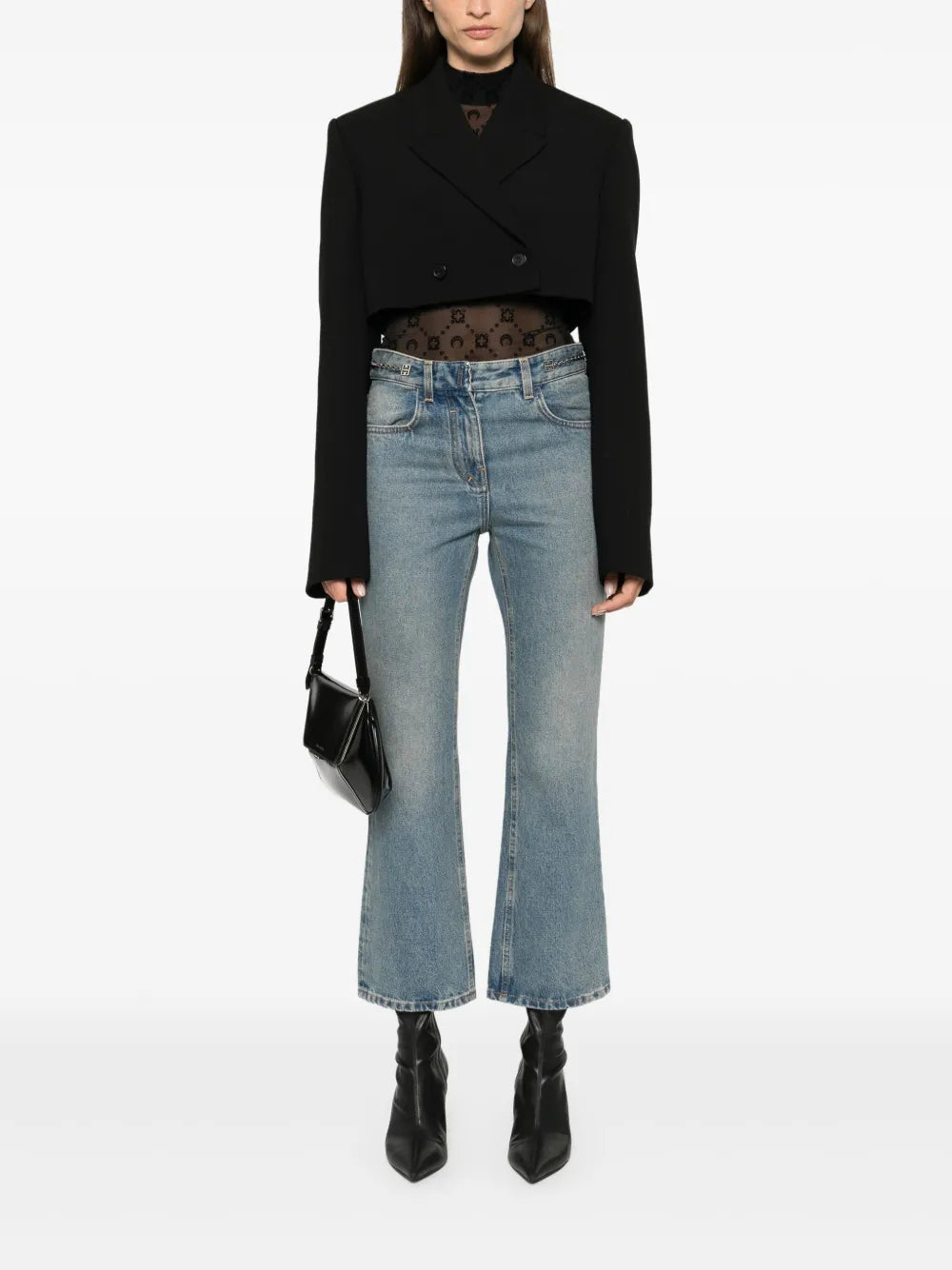 Bootcut Chain-Detail Jeans