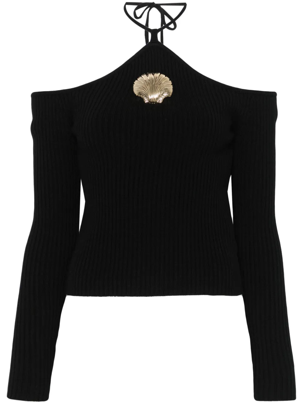 Seashell-Brooch Sweater