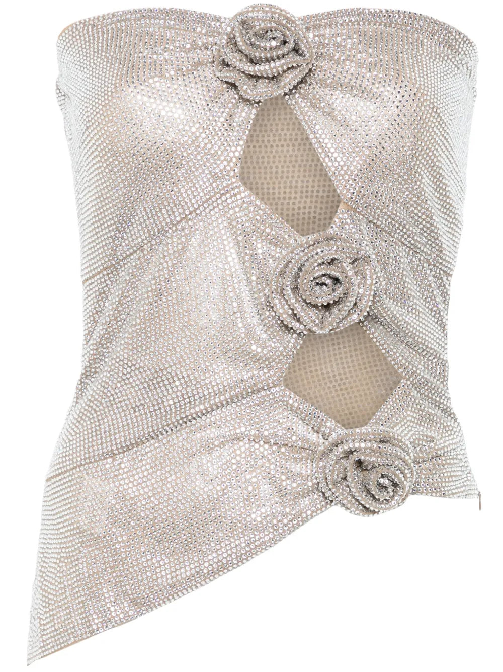 Cut-Out Crystals-Embellished Top