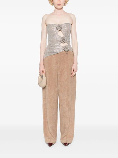 Cut-Out Crystals-Embellished Top
